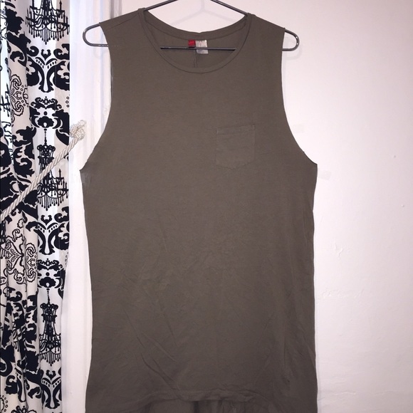 Muscle‎ tank army green dress/ shirt - Picture 2 of 4